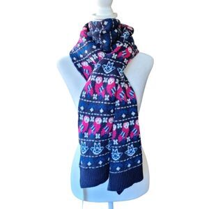 Vera Bradley Night Owls Cozy Scarf Blue Women's Adult